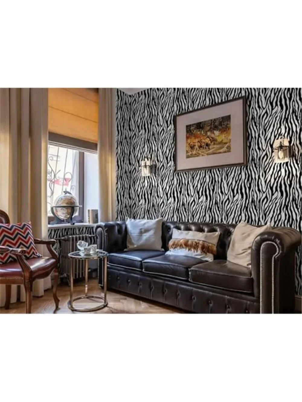 Zebra Print Peel Stick Wallpaper Black White Animal Print Self Adhesive